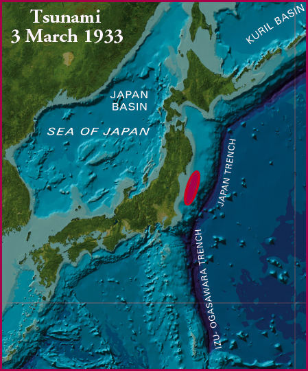 Japan 1933 Sanriku tusnami